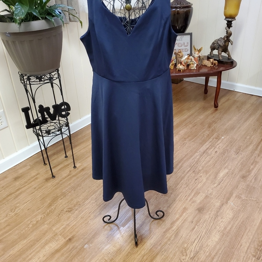 Navy blue skater dress